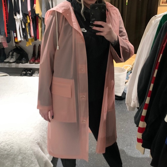 Burberry see-through sheer hooded raincoat pink - Picture 4 of 5